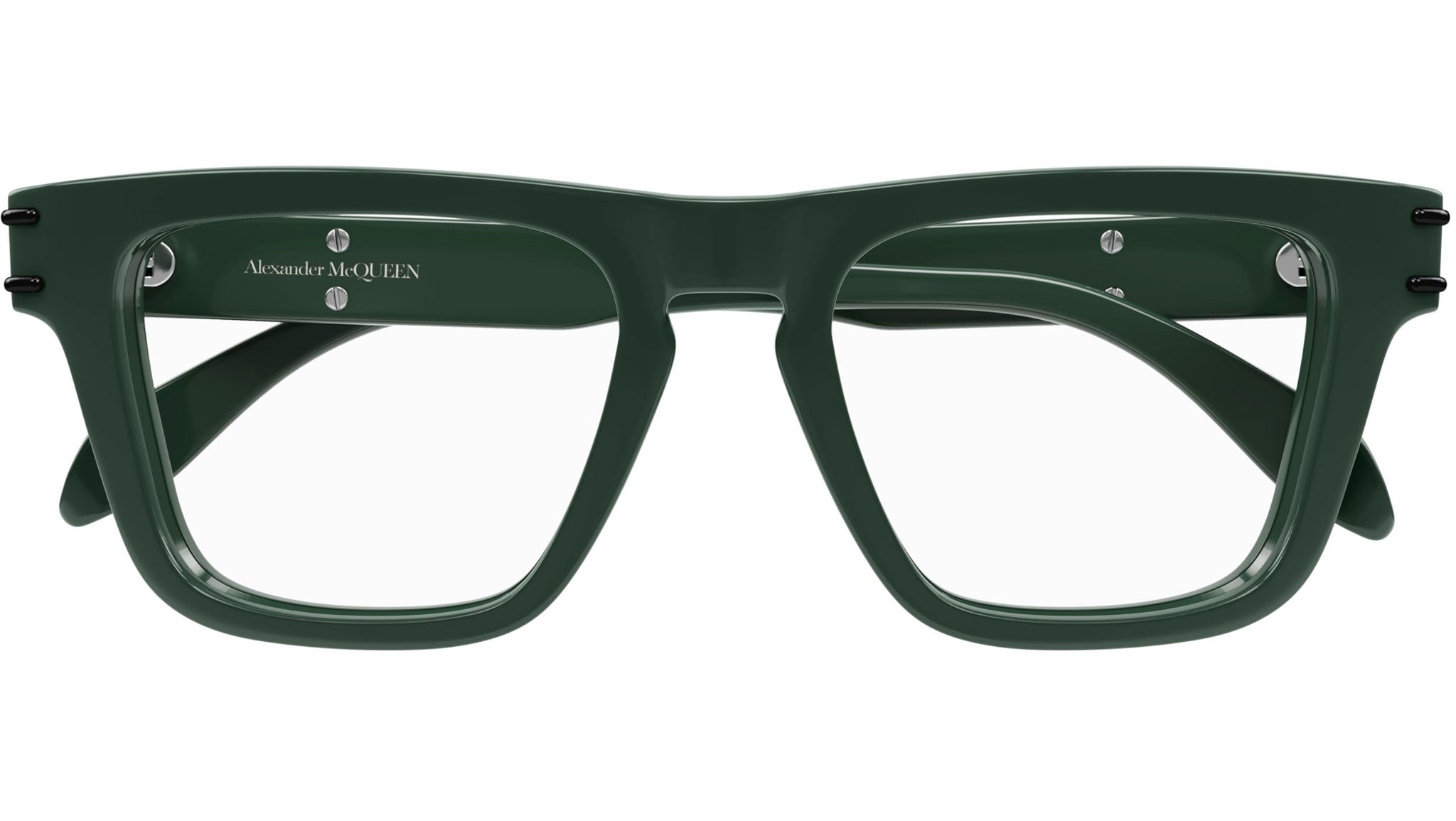 Occhiali da vista ALEXANDER MCQUEEN AM0400O Shiny solid dark green