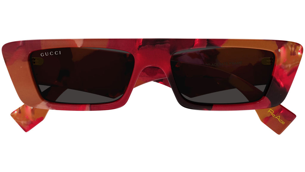 Occhiali da sole GUCCI GG1625S Shiny red and burgundy havana