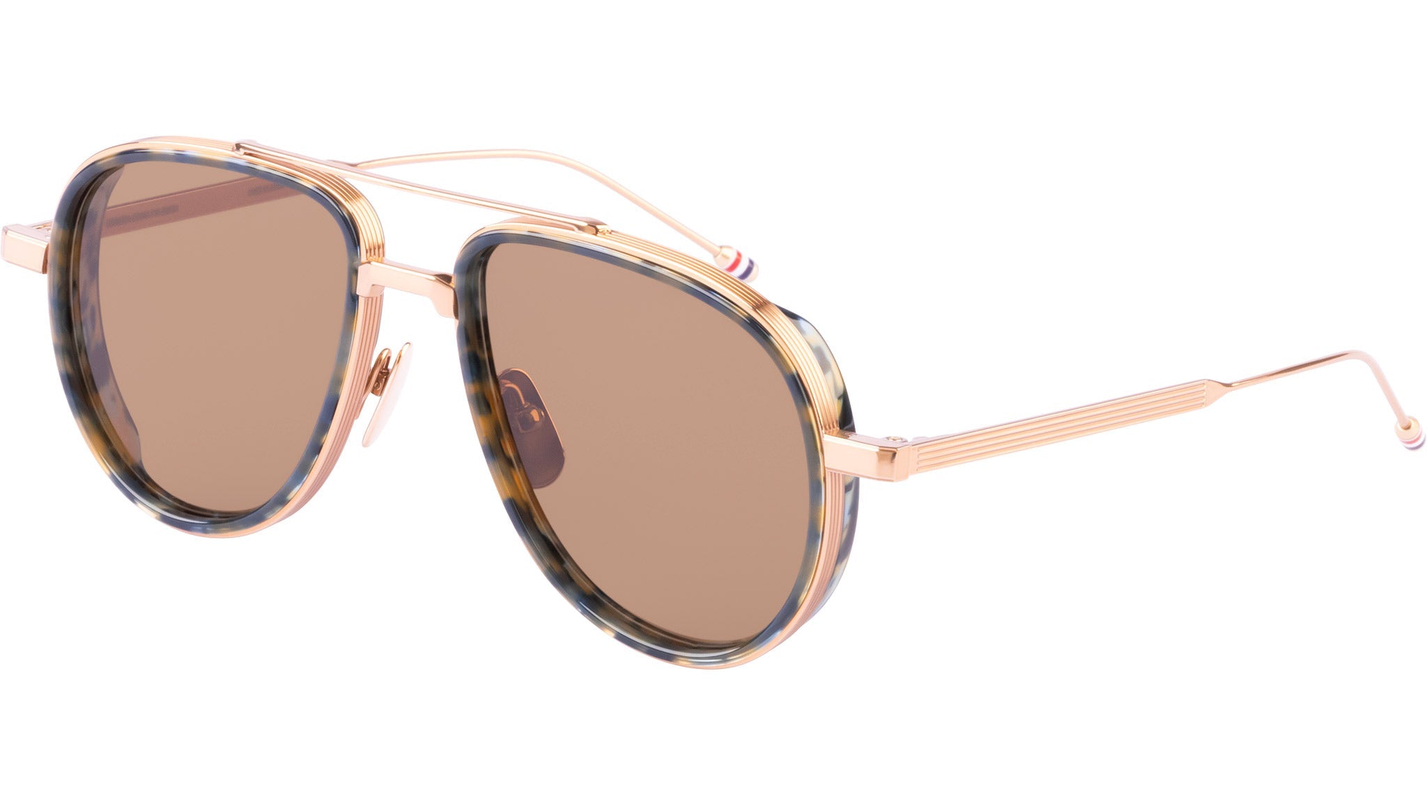 Occhiali da sole THOM BROWNE UES929A Navy tort rose gold plating