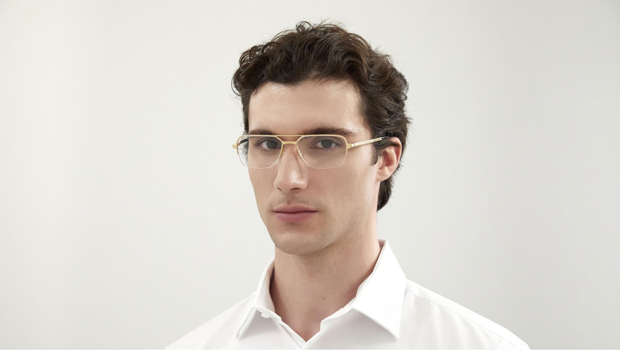 Occhiali da vista CARTIER CT0308O Smooth and brushed golden finish