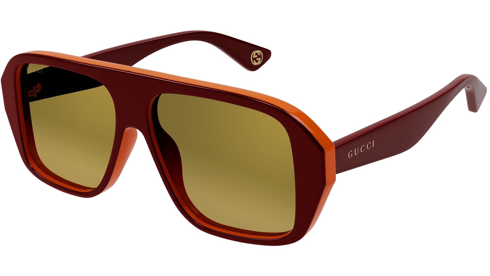 Occhiali da sole GUCCI GG1615S Shiny solid bilayer red orange red