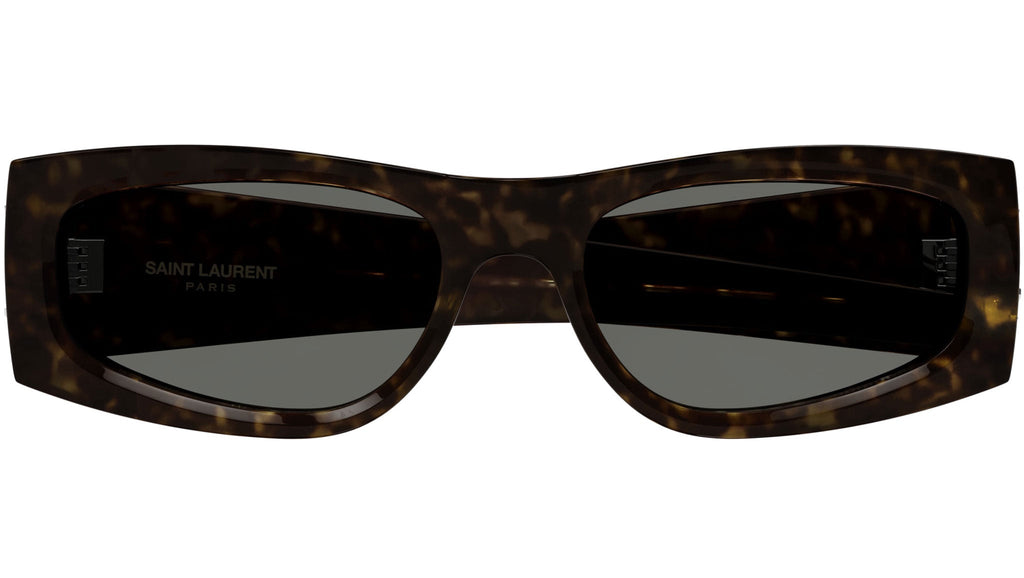 Occhiali da sole SAINT LAURENT SLM140 Shiny dark havana shiny light gold ysl logo