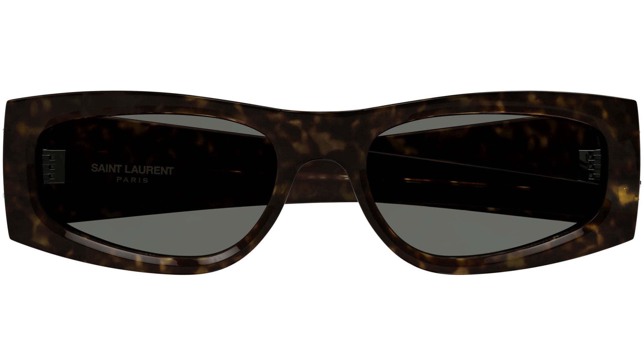 Occhiali da sole SAINT LAURENT SLM140 Shiny dark havana shiny light gold ysl logo