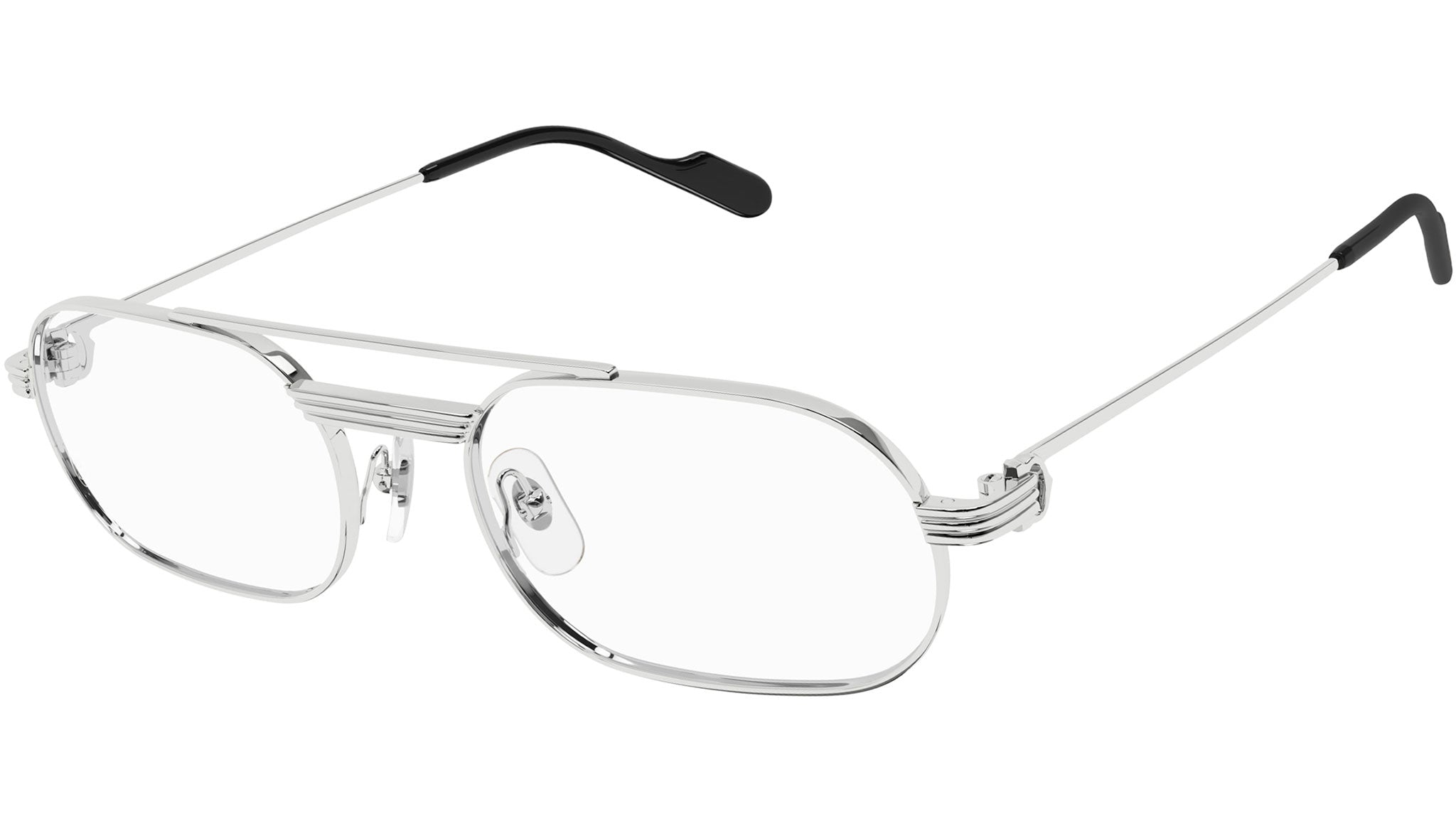 Occhiali da vista CARTIER CT0410O Smooth platinum finish