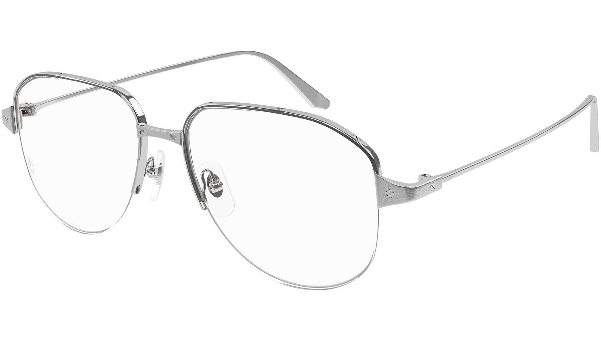 Occhiali da vista CARTIER CT0352O Smooth and brushed platinum finish