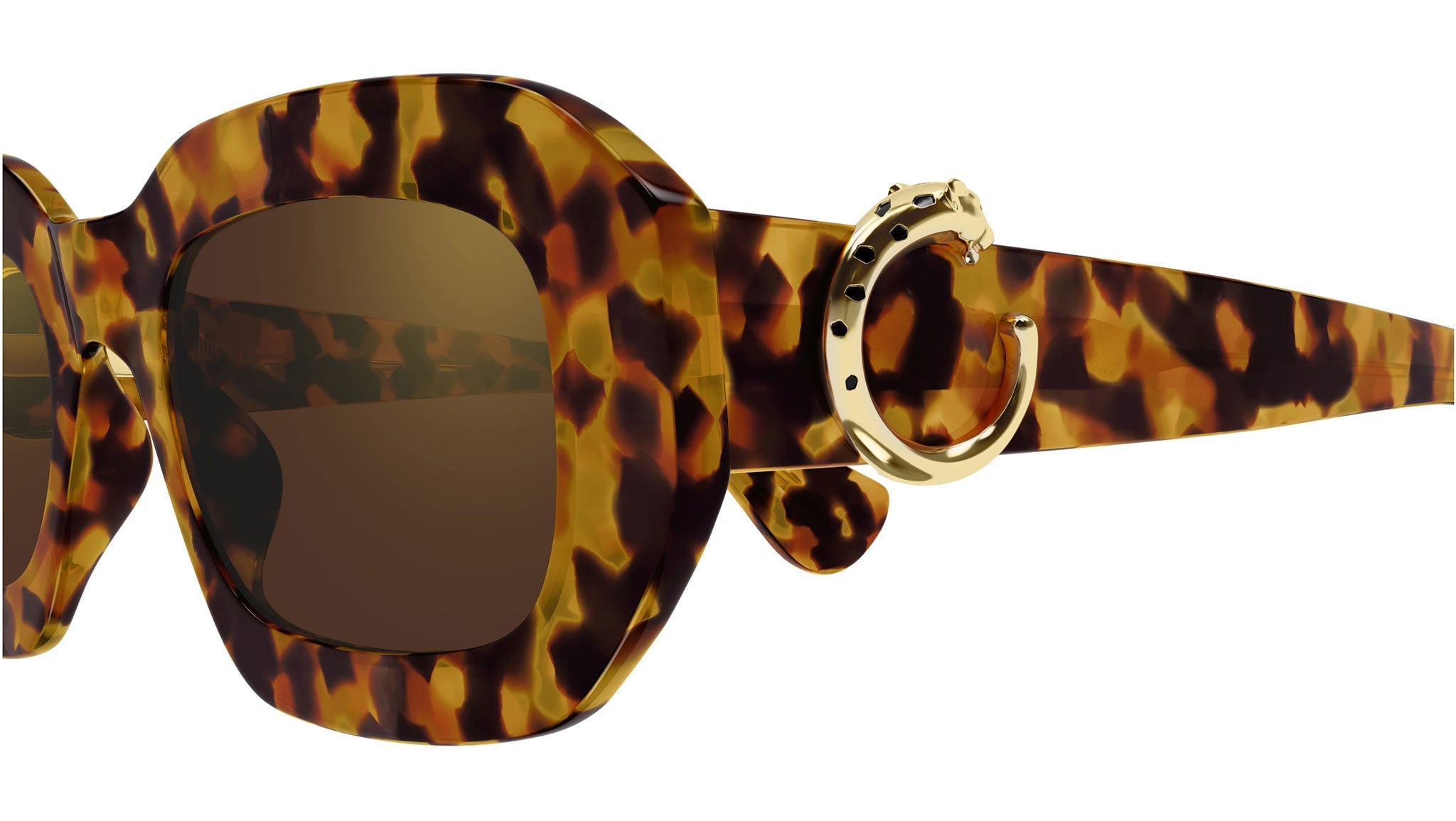 Occhiali da sole CARTIER CT0546S Spotted honey tortoiseshell effect