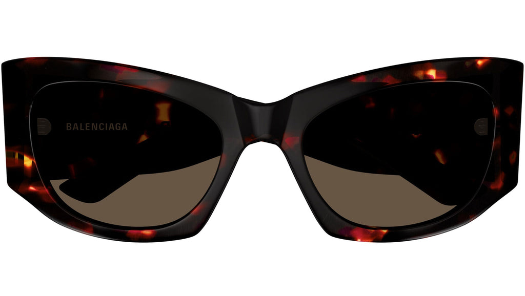 Occhiali da sole BALENCIAGA BB0327S Shiny reddish dark havana