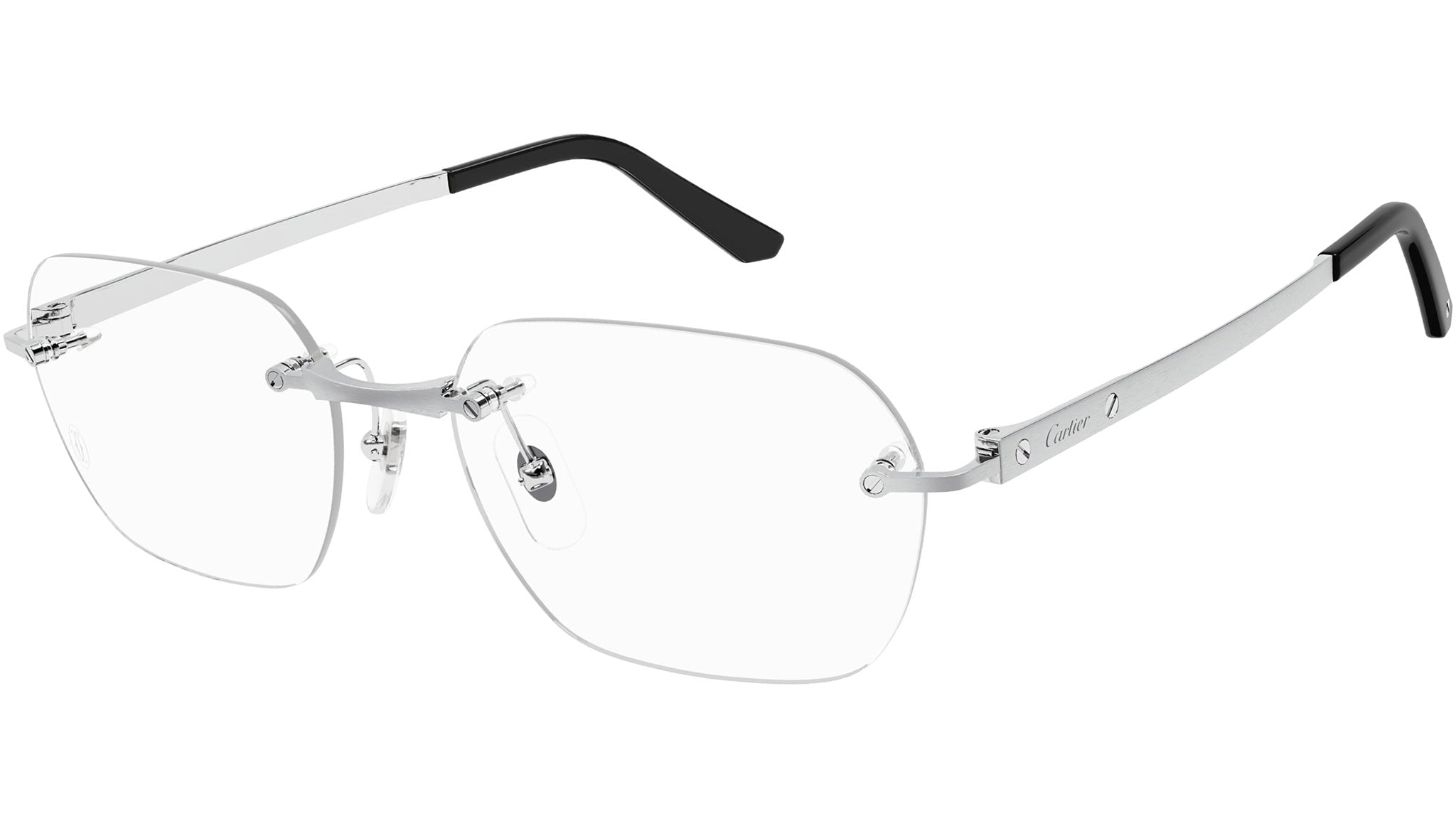 Occhiali da vista CARTIER CT0407O Smooth platinum finish