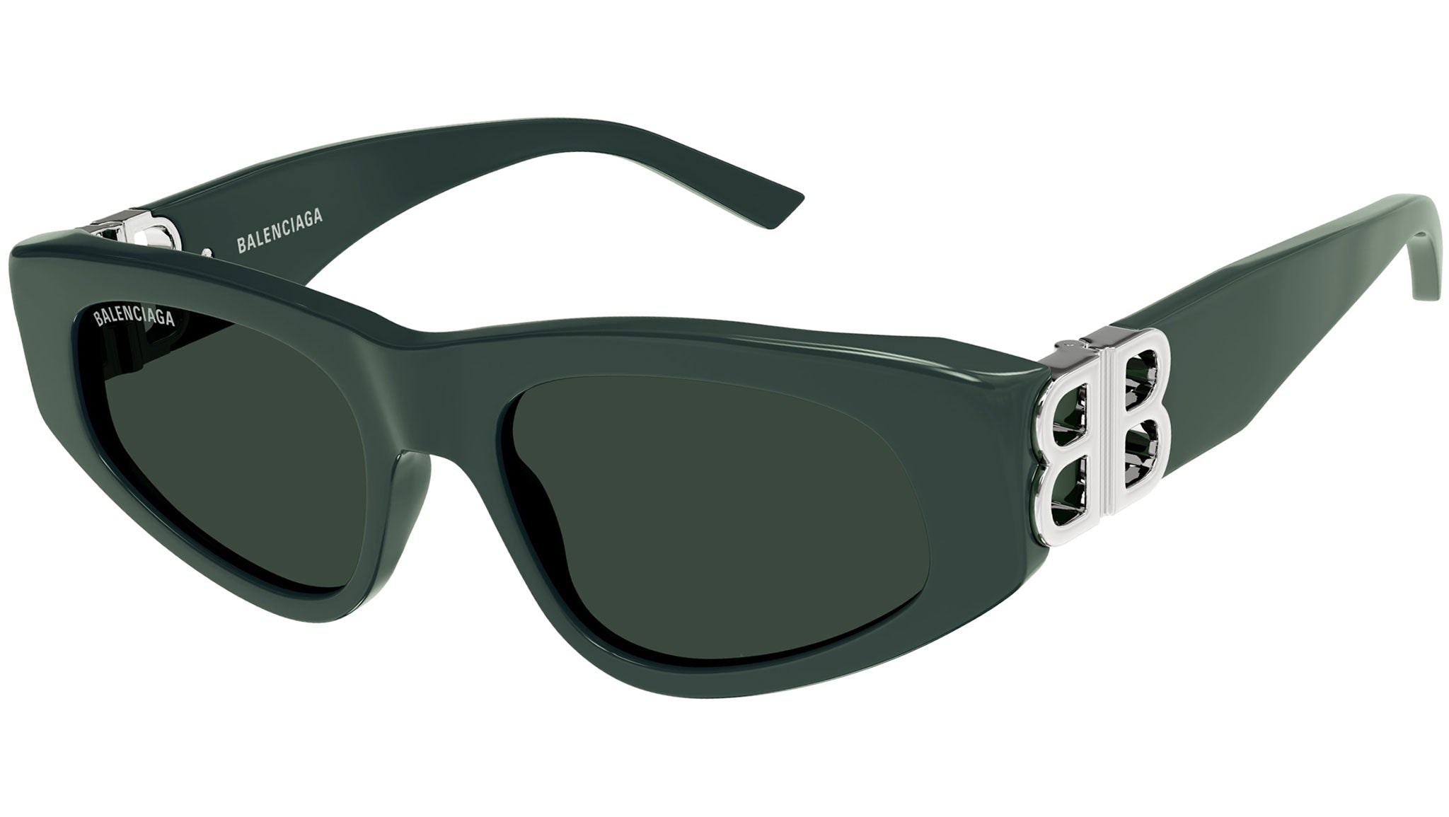 Occhiali da sole BALENCIAGA BB0095S Shiny solid dark green