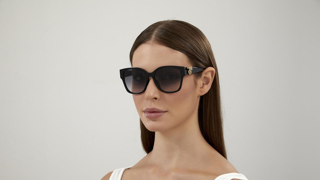 Occhiali da sole ALEXANDER MCQUEEN AM0370S Shiny black