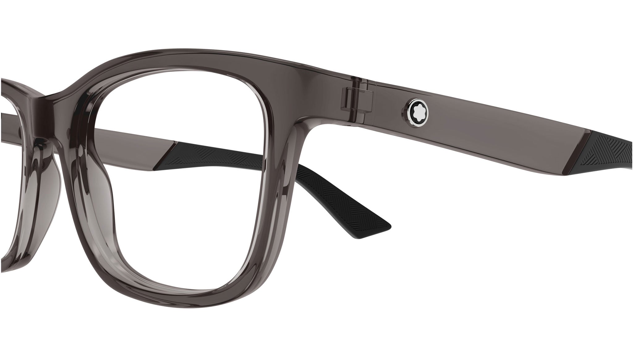 Occhiali da vista MONTBLANC MB0401O Shiny transparent grey