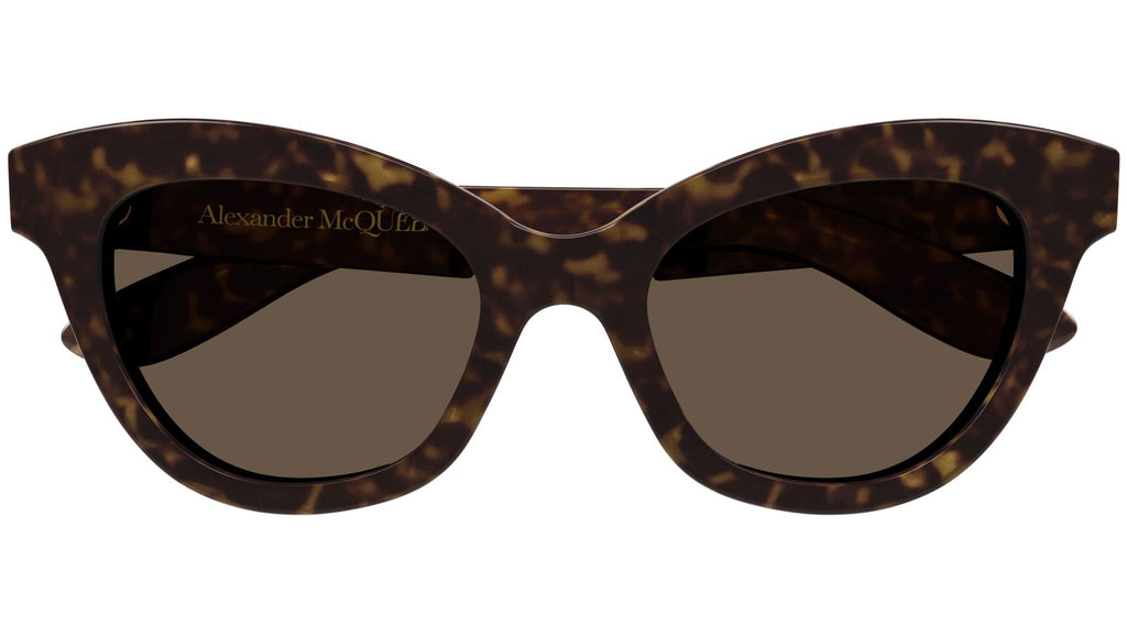 Occhiali da sole ALEXANDER MCQUEEN AM0391S Shiny dark havana