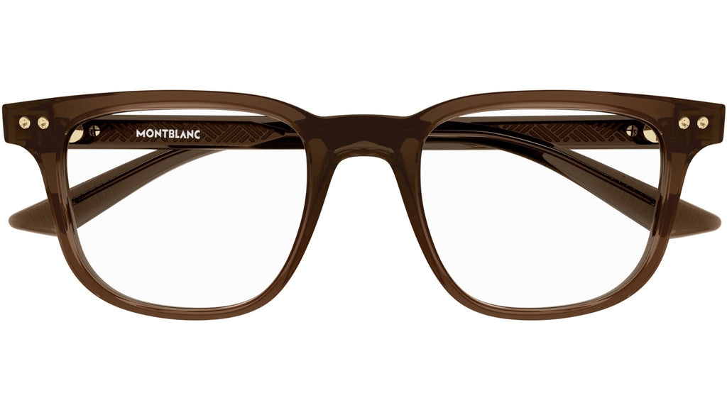 Occhiali da vista MONTBLANC MB0256O Shiny transparent brown