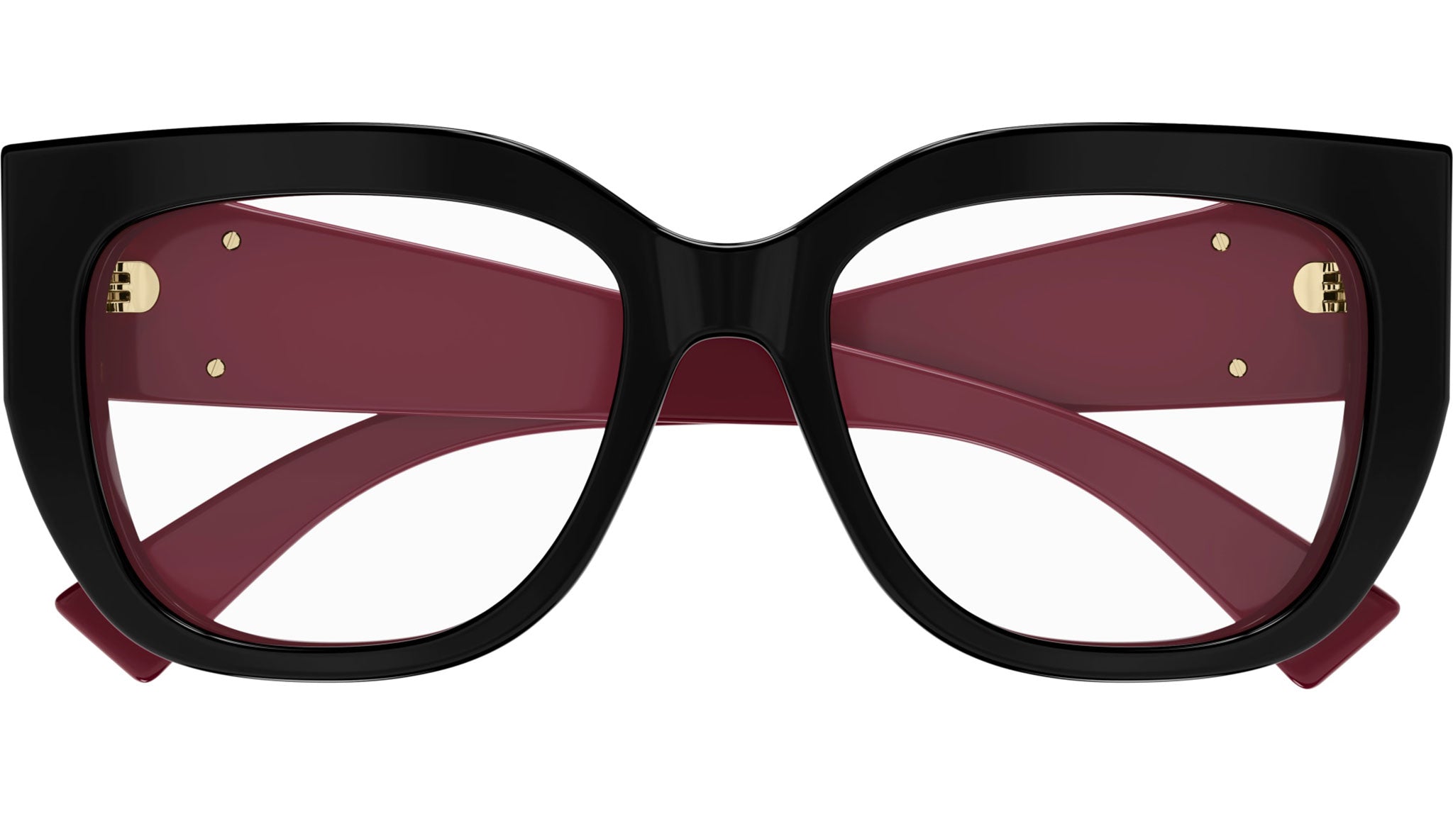Occhiali da vista GUCCI GG1846O Shiny bilayer black solid burgundy