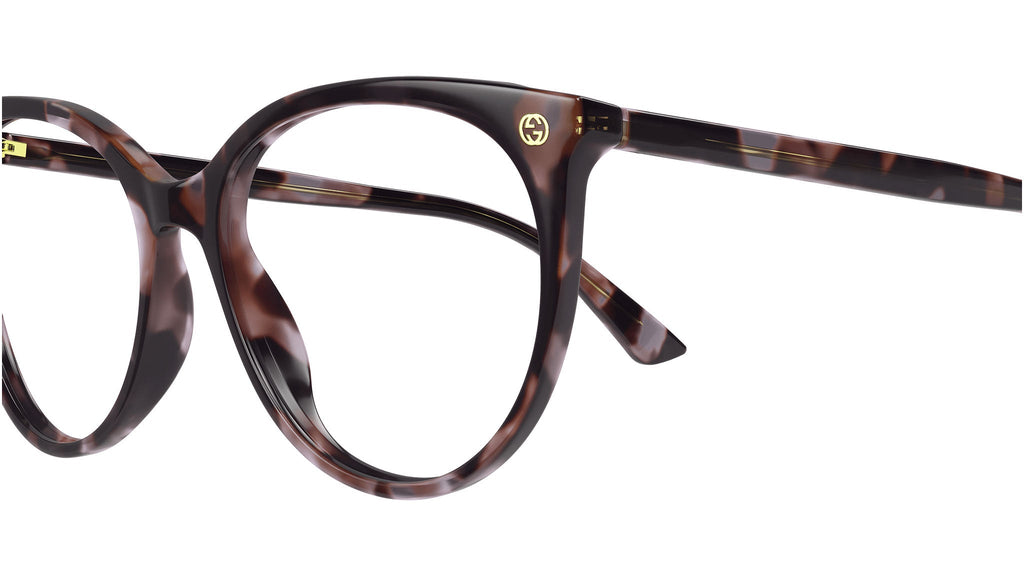 Occhiali da vista GUCCI GG0093O Shiny melange red, liliac and brown havana