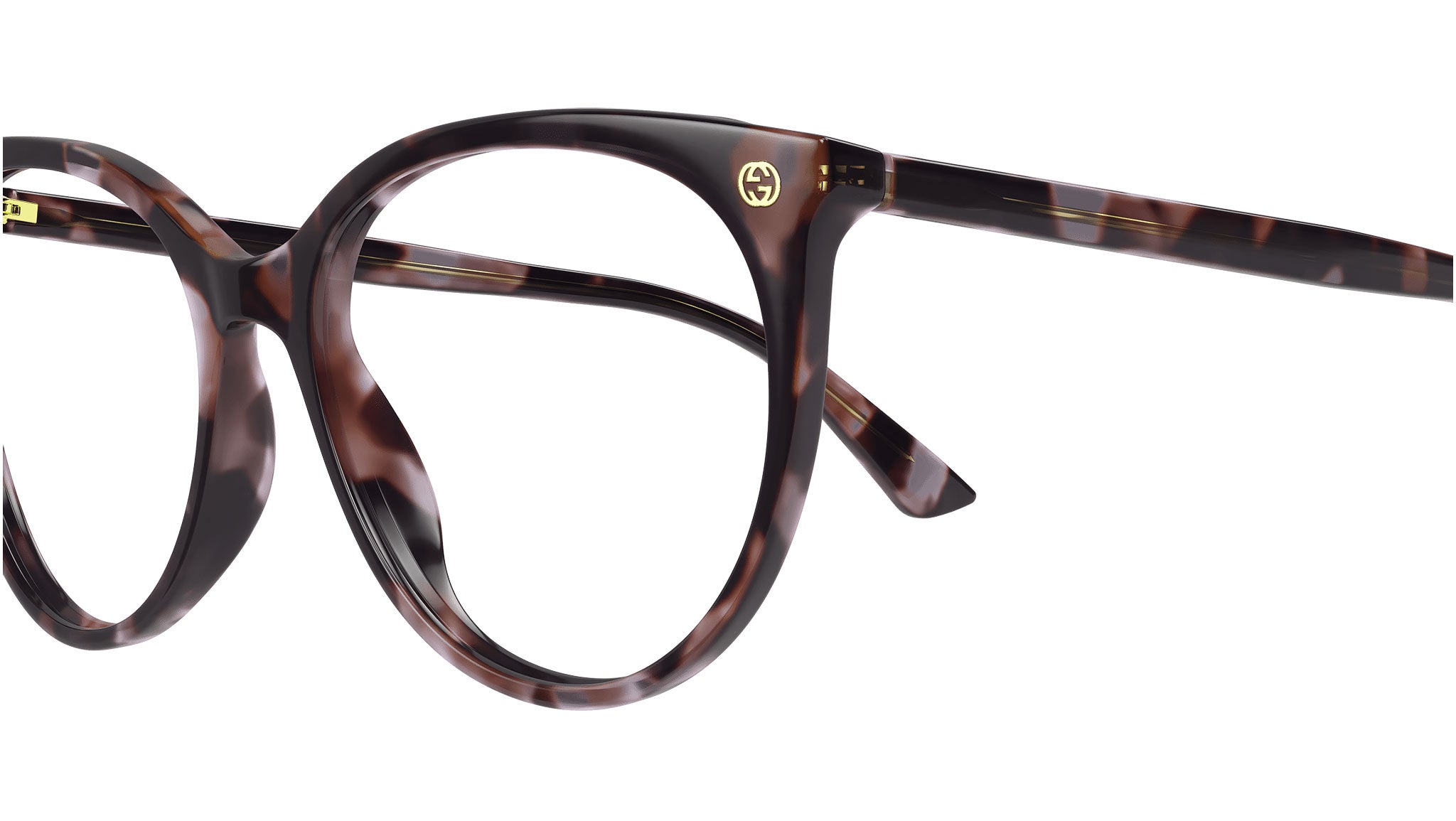 Occhiali da vista GUCCI GG0093O Shiny melange red, liliac and brown havana