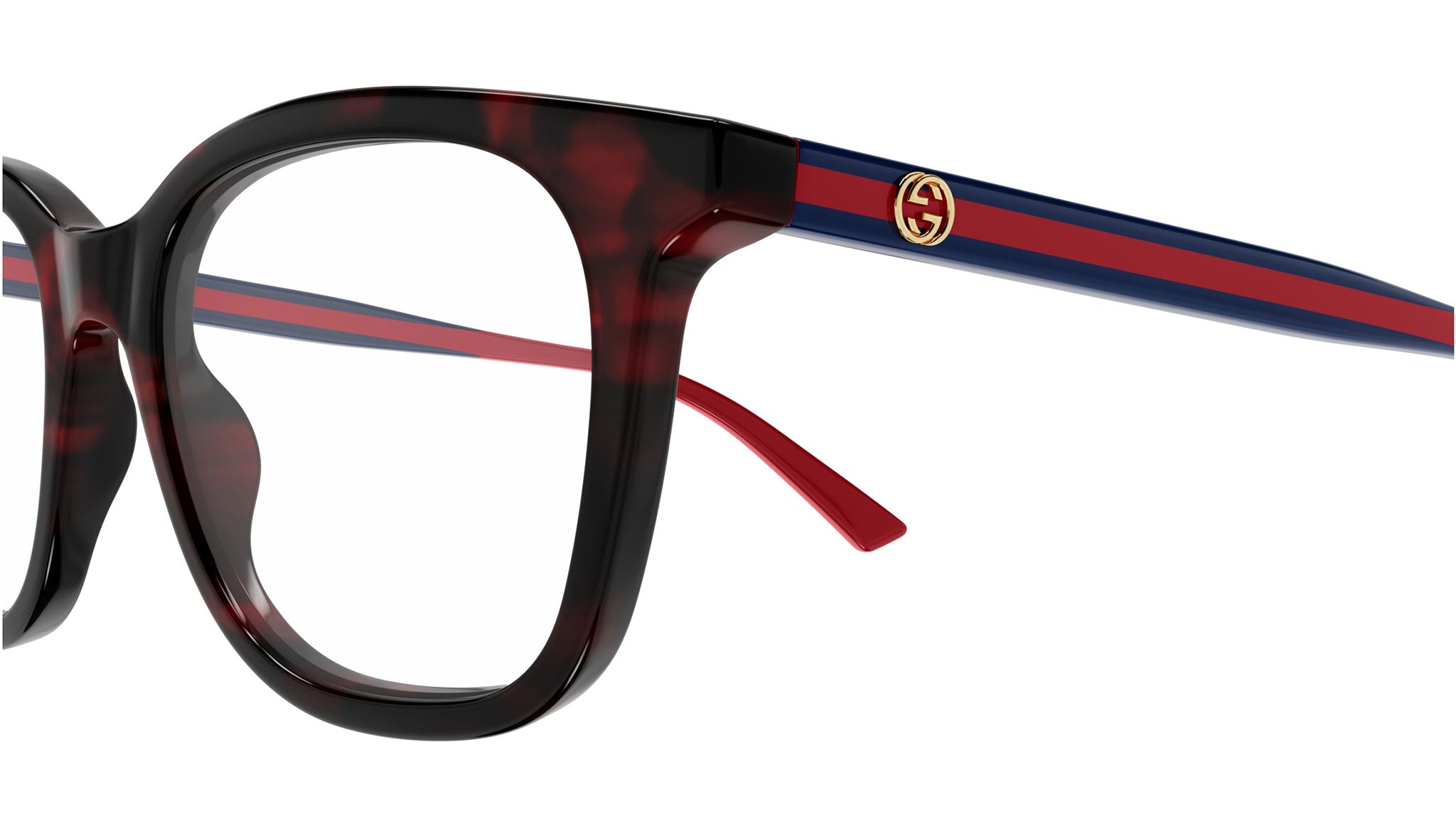 Occhiali da vista GUCCI GG1864O Shiny melange burgundy classic havana