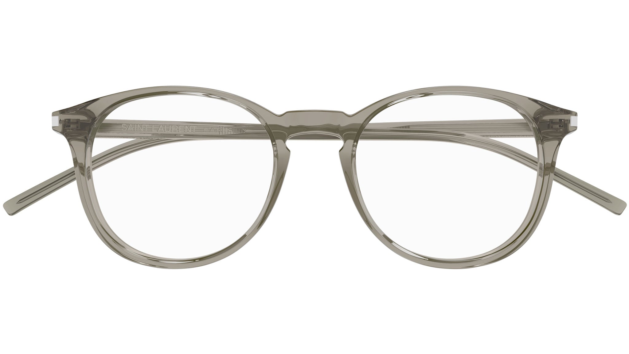 Occhiali da vista SAINT LAURENT Shiny transparent taupe