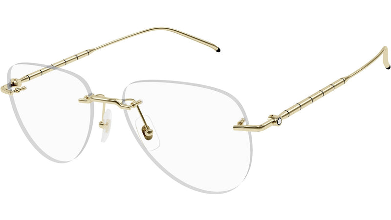 Occhiali da vista MONTBLANC MB0312O Shiny light gold