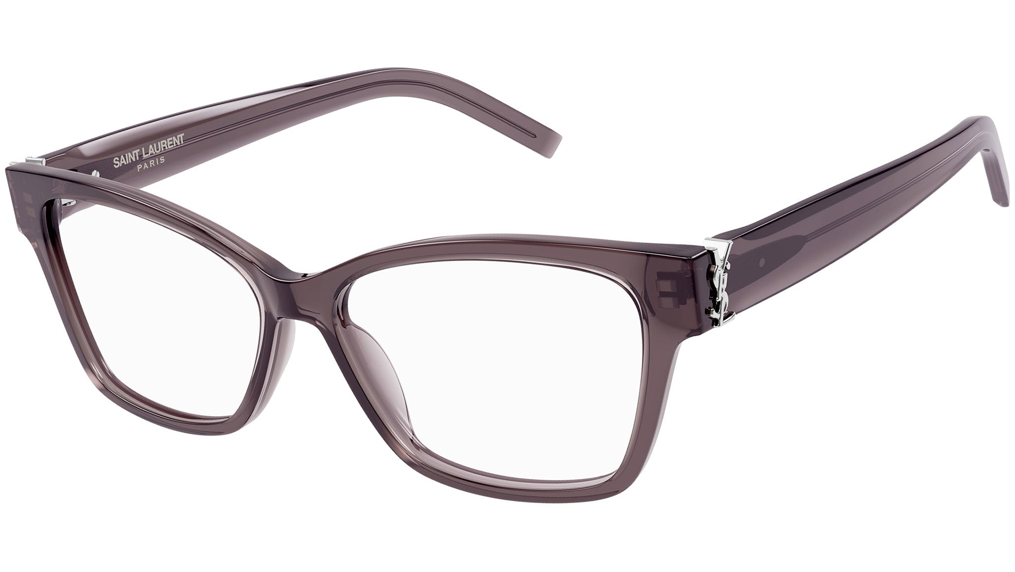 Occhiali da vista SAINT LAURENT SLM116 Shiny transparent taupe brown