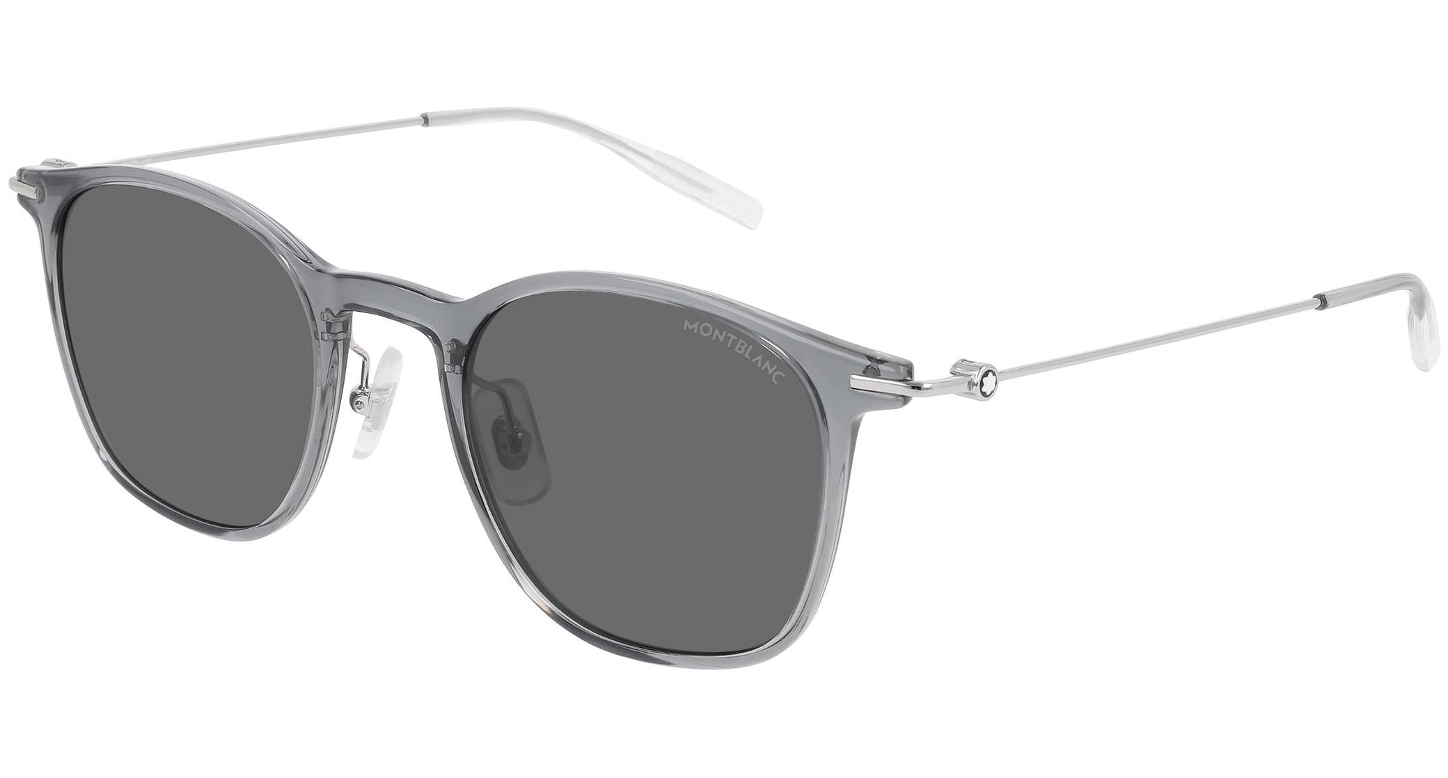 Occhiali da sole MONTBLANC MB0098S Shiny transparent grey copy of ab2884 mazzucchelli