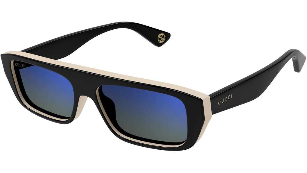 Occhiali da sole GUCCI GG1617S Shiny bilayer solid black ivory