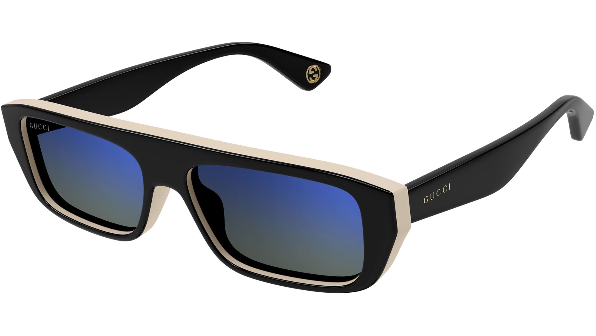 Occhiali da sole GUCCI GG1617S Shiny bilayer solid black ivory