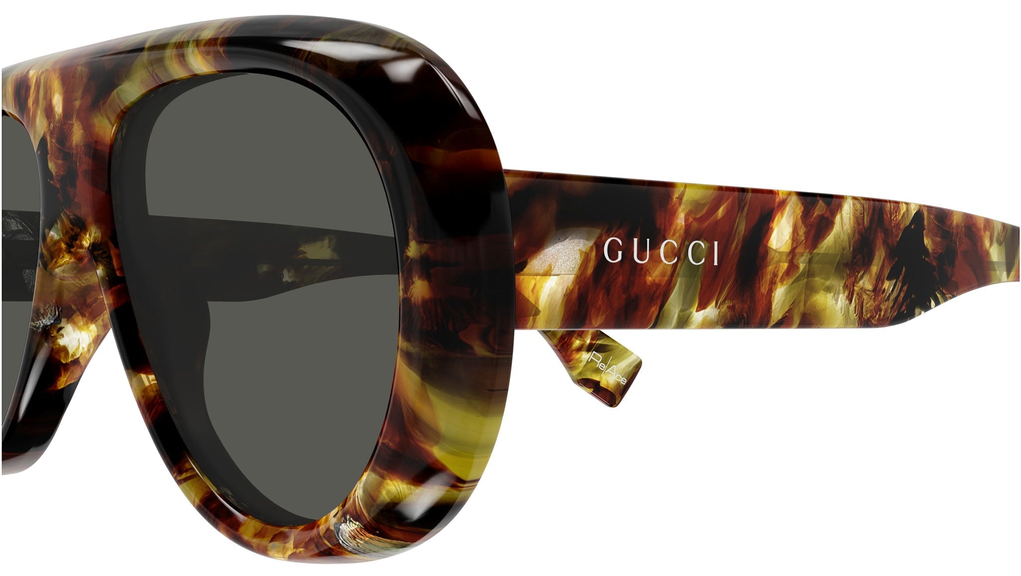 Occhiali da sole GUCCI GG1909S Shiny spotted vintage havana