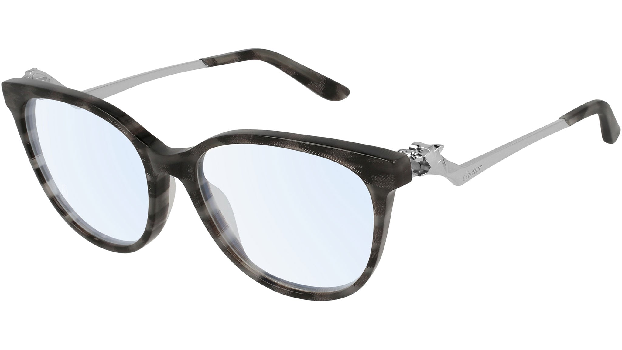 Occhiali da vista CARTIER CT0119O Grey tortoiseshell fur effect