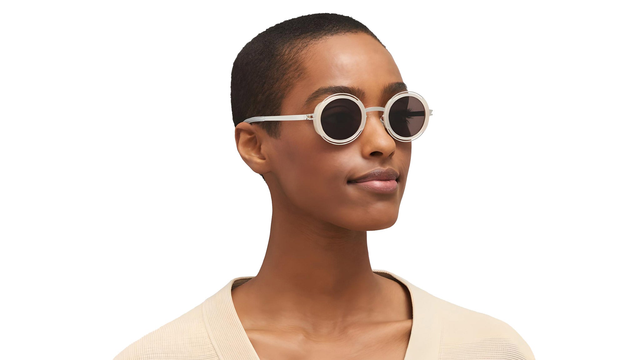 Occhiali da sole MYKITA PEARL Shiny silver blonde