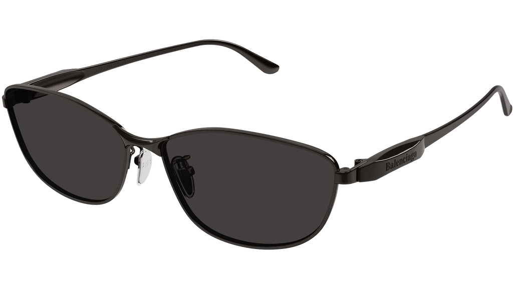 Occhiali da sole BALENCIAGA BB0357SA Shiny horizontal brushed dark grey