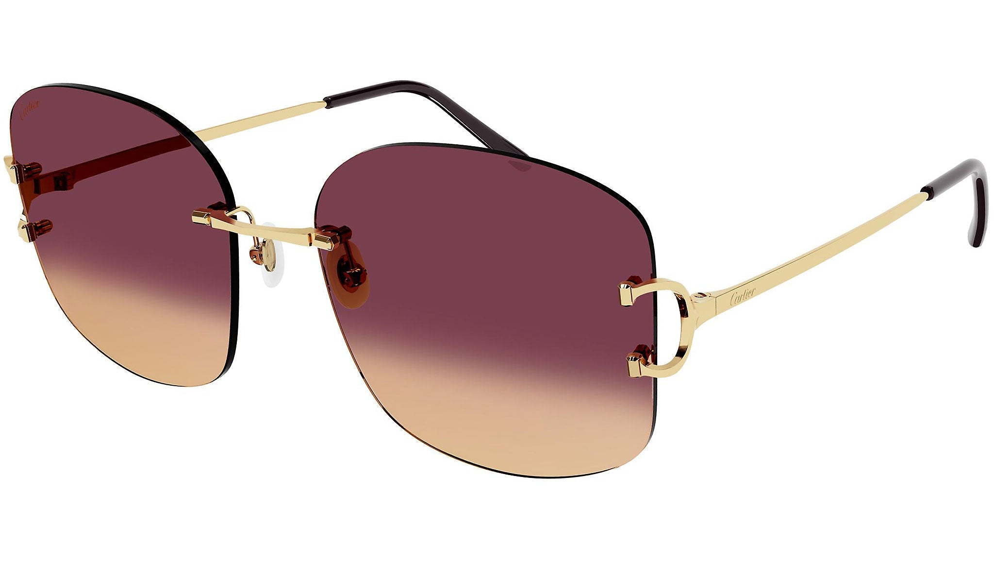 Occhiali da sole CARTIER CT0037RS Smooth golden finish