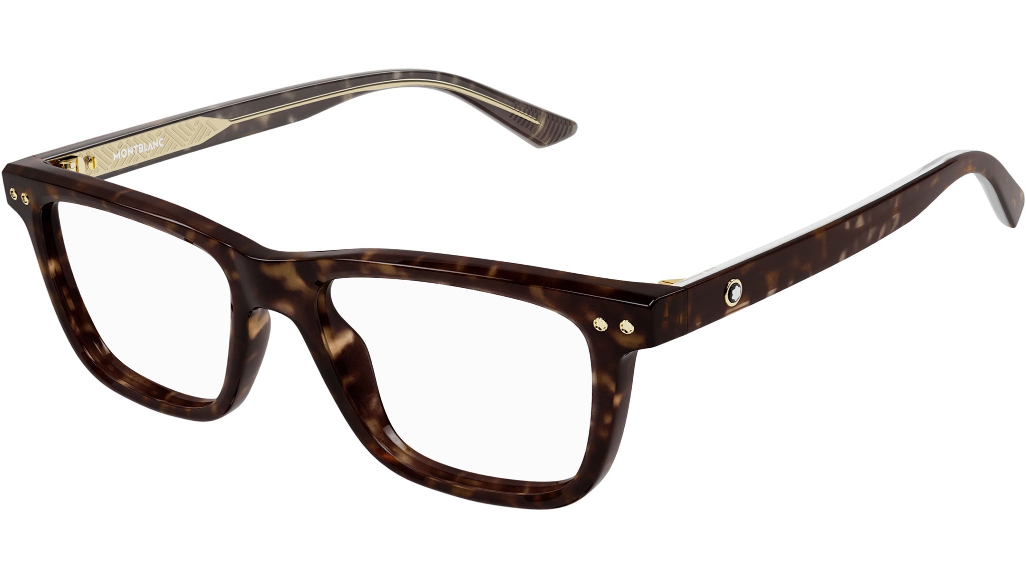Occhiali da vista MONTBLANC MB0322O Shiny dark havana
