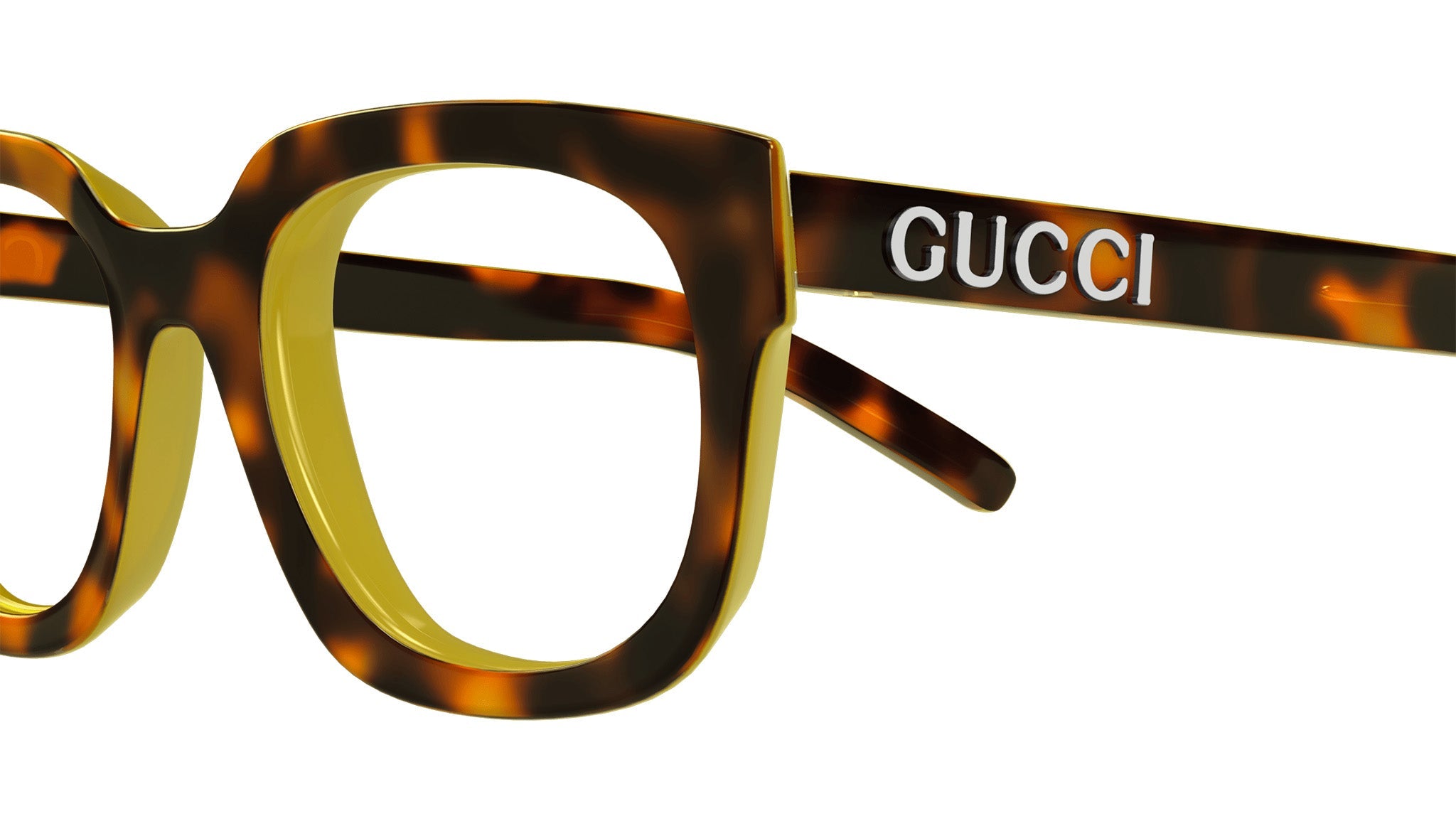 Occhiali da vista GUCCI GG1721O Shiny spotted havana + yellow