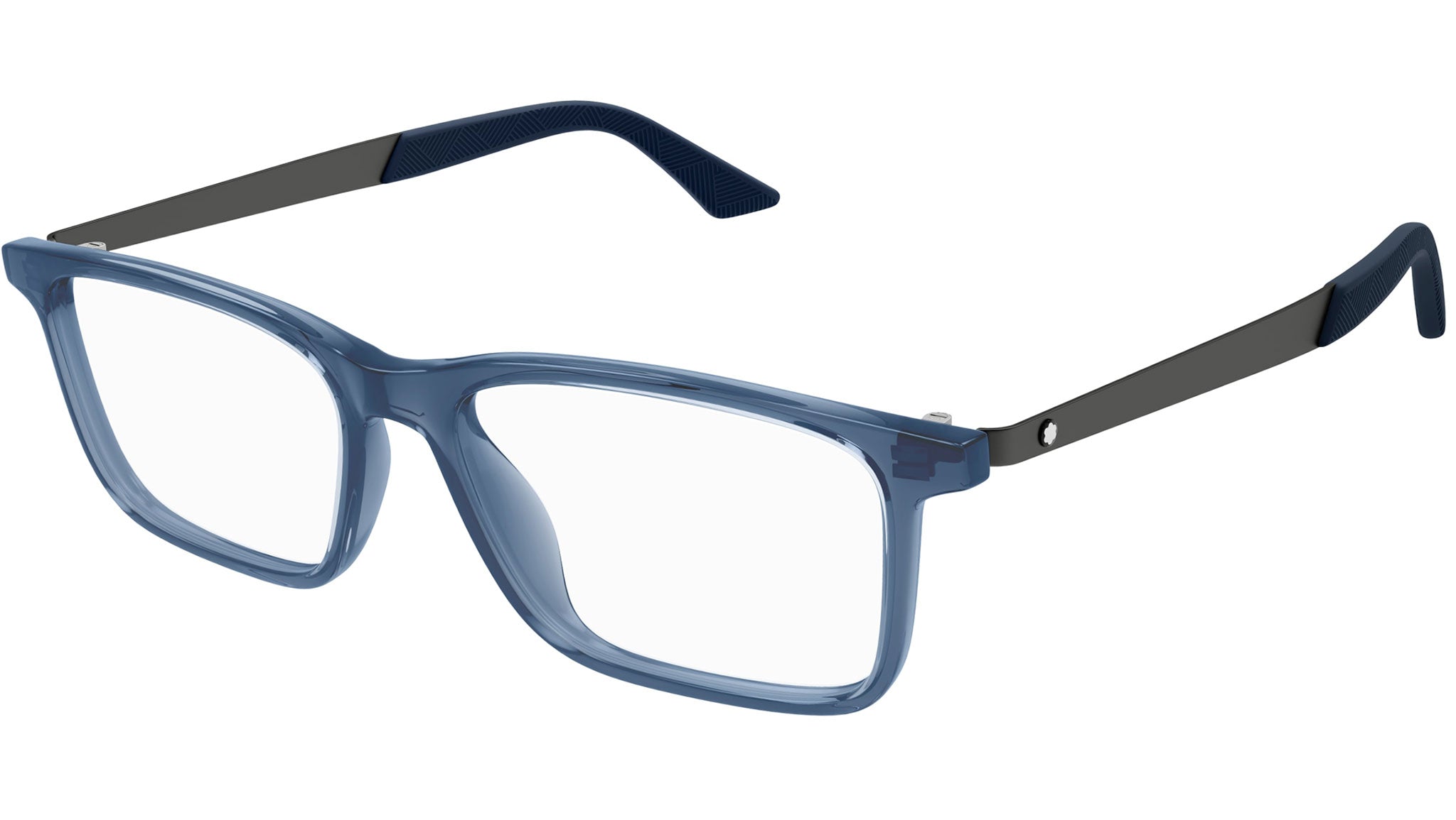 Occhiali da vista MONTBLANC MB0333O Shiny transparent blue