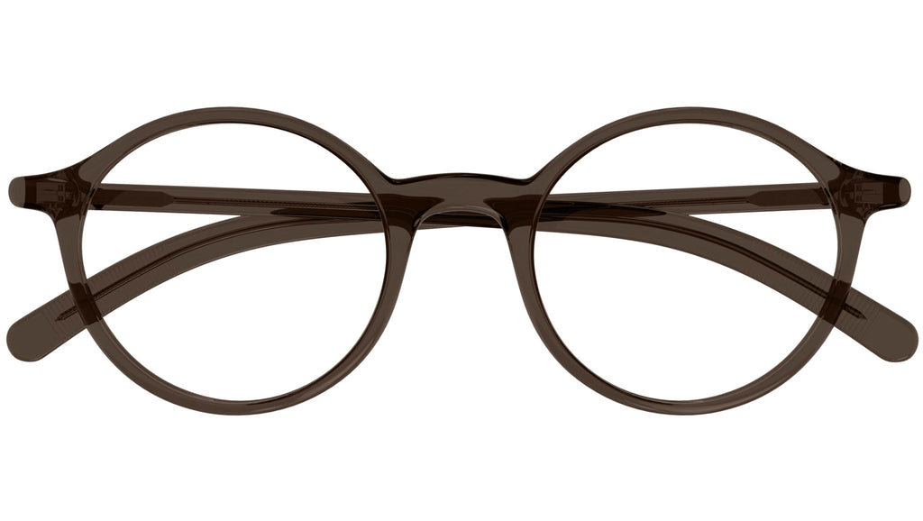 Occhiali da vista MONTBLANC MB0350O Shiny transparent dark brown
