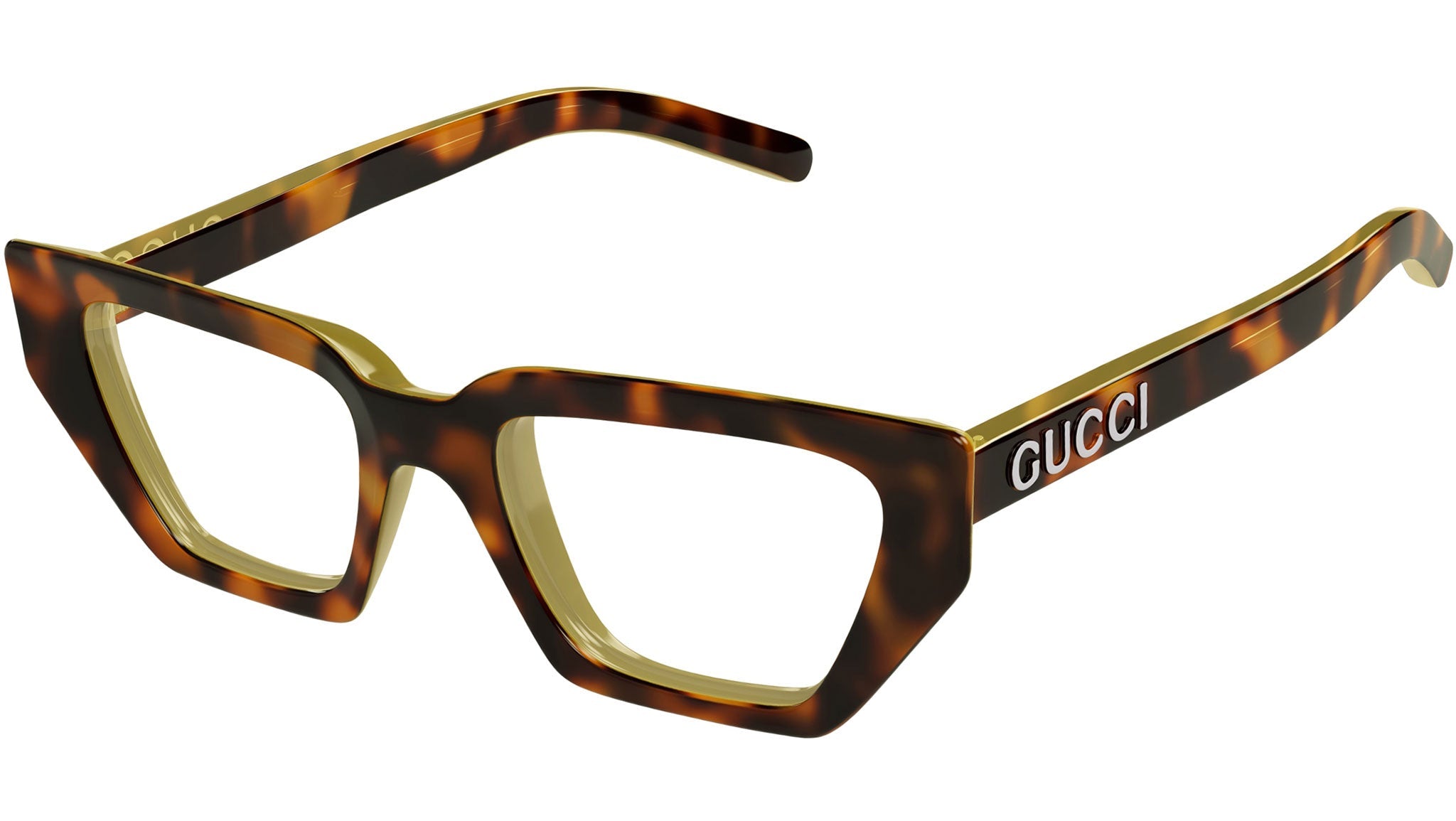 Occhiali da vista GUCCI GG1720O Shiny spotted havana + yellow