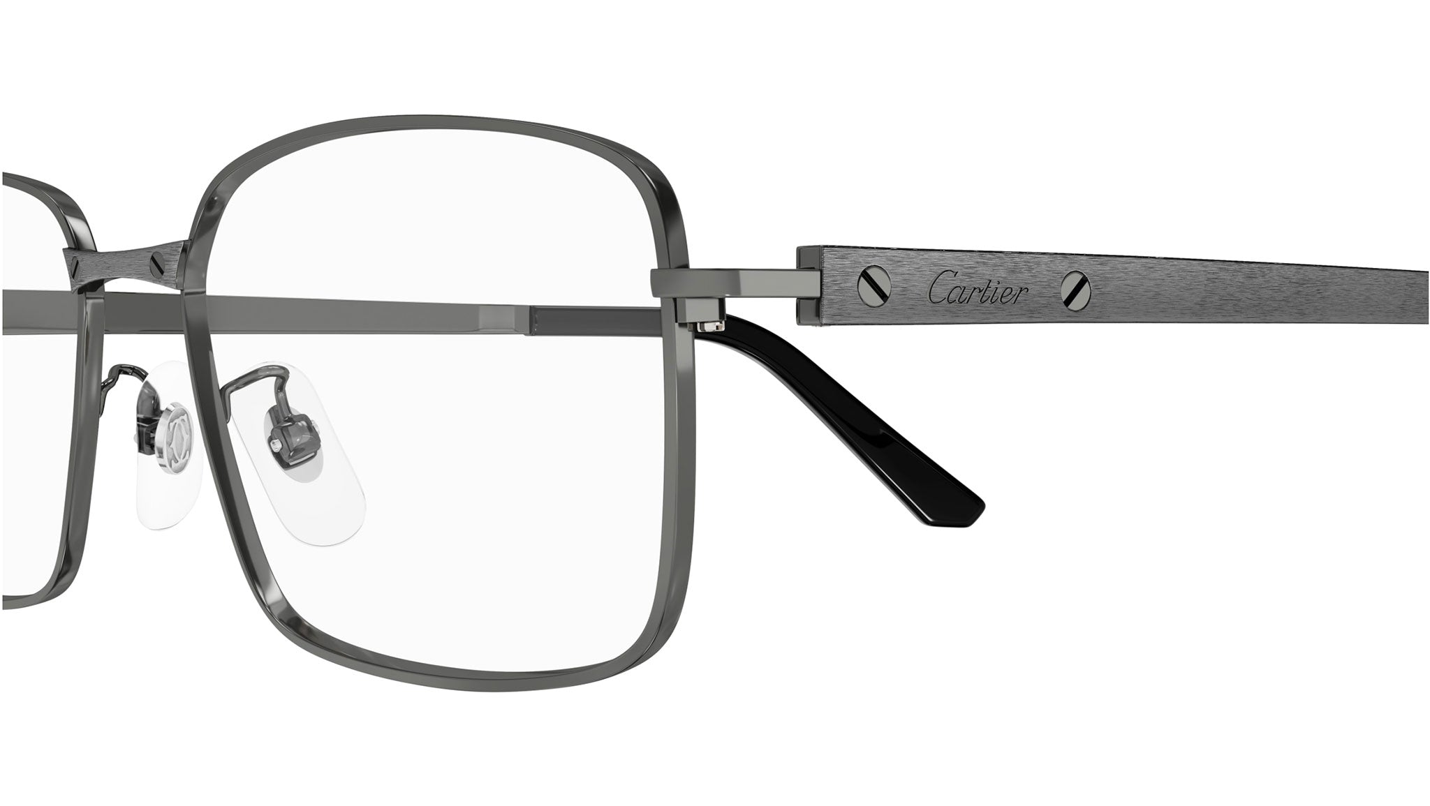 Occhiali da vista CARTIER CT0555OA Smooth and brushed dark ruthenium finish