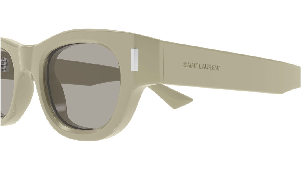 Occhiali da sole SAINT LAURENT SL761 Shiny solid light kaki