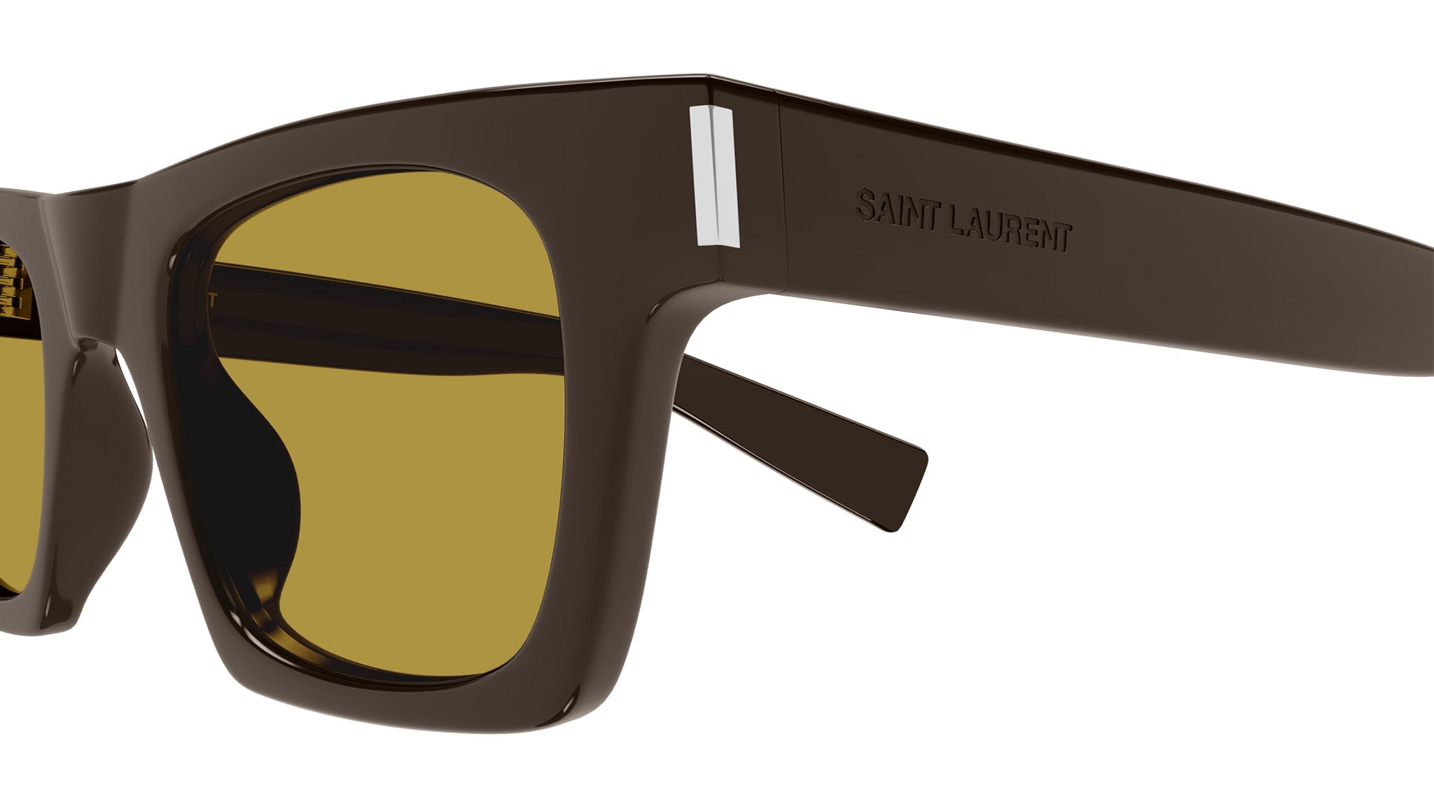 Occhiali da sole SAINT LAURENT SL719 Shiny solid dark brown