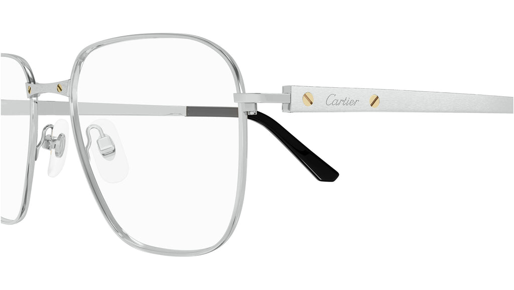 Occhiali da vista CARTIER CT0553O Smooth and brushed platinum finish