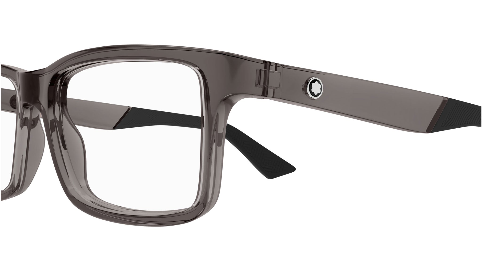 Occhiali da vista MONTBLANC MB0402O Shiny transparent grey