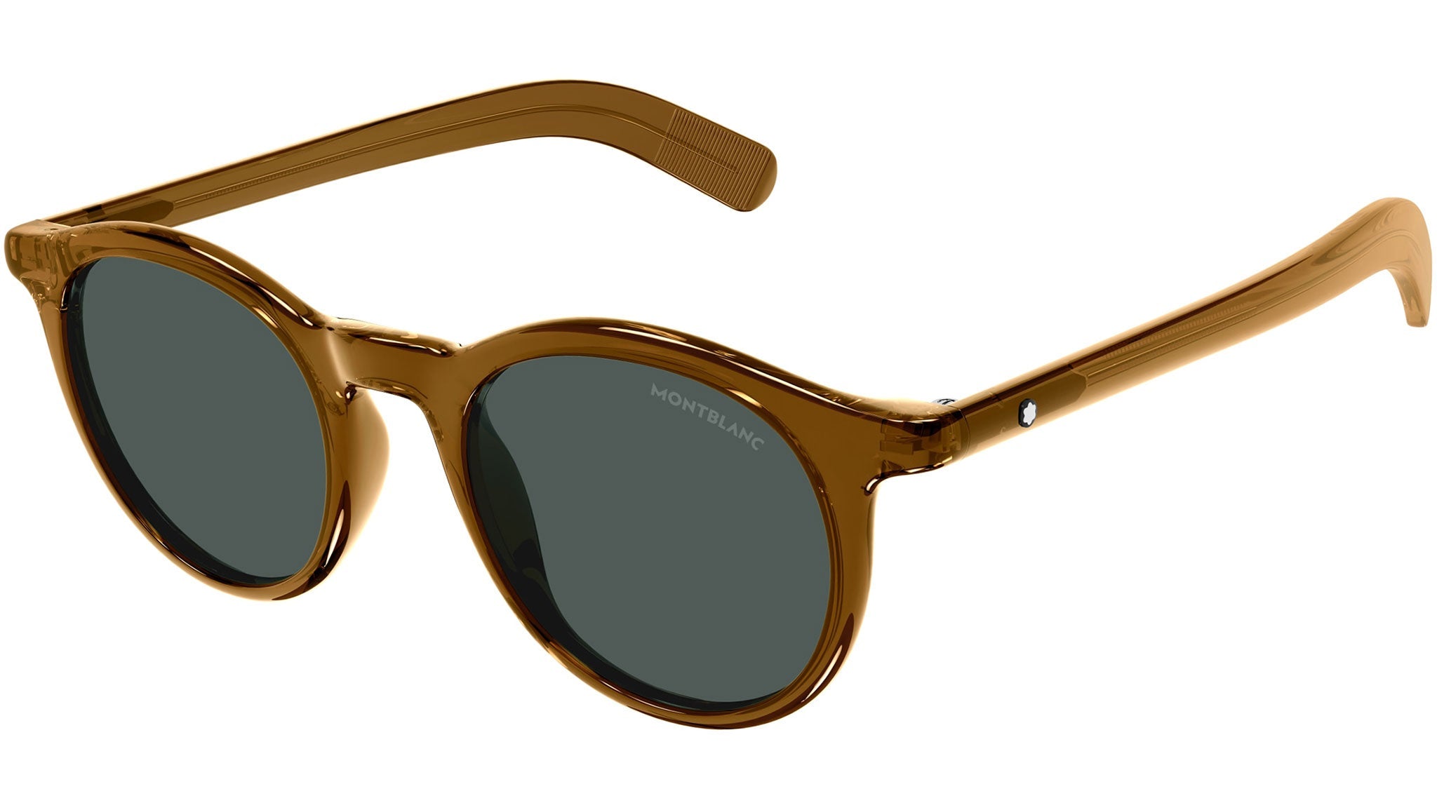 Occhiali da sole MONTBLANC MB0353S Shiny transparent dark brown