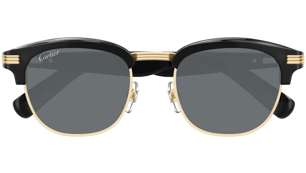 Occhiali da sole CARTIER CT0496S Black with smooth golden finish
