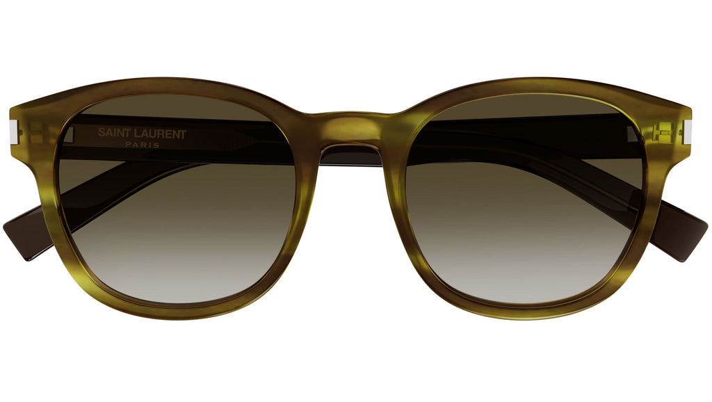 Occhiali da sole SAINT LAURENT SL620 Shiny kaki melange havana