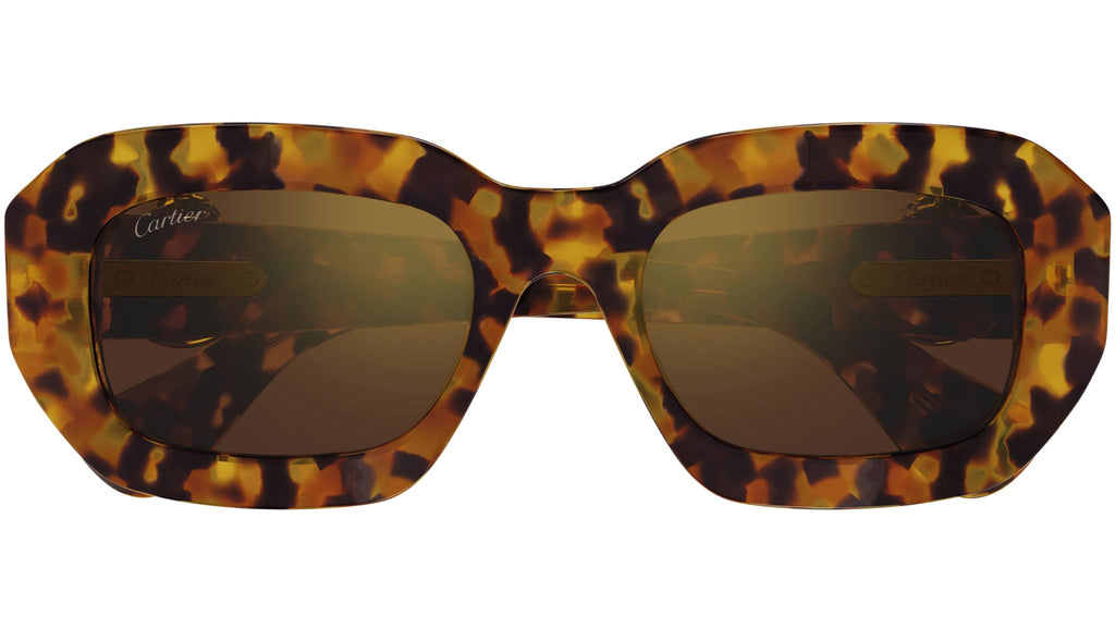 Occhiali da sole CARTIER CT0546S Spotted honey tortoiseshell effect