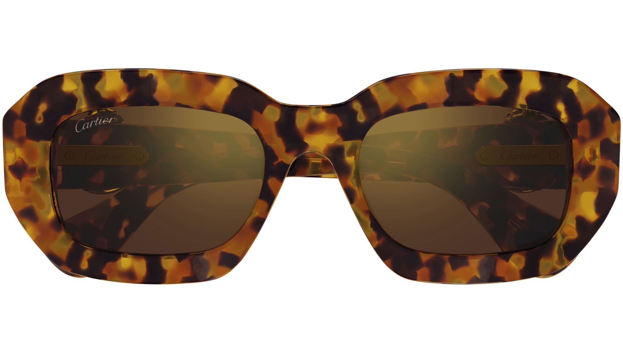 Occhiali da sole CARTIER CT0546S Spotted honey tortoiseshell effect
