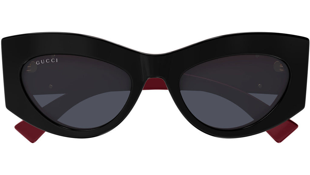 Occhiali da sole GUCCI GG1843S Shiny bilayer black solid burgundy