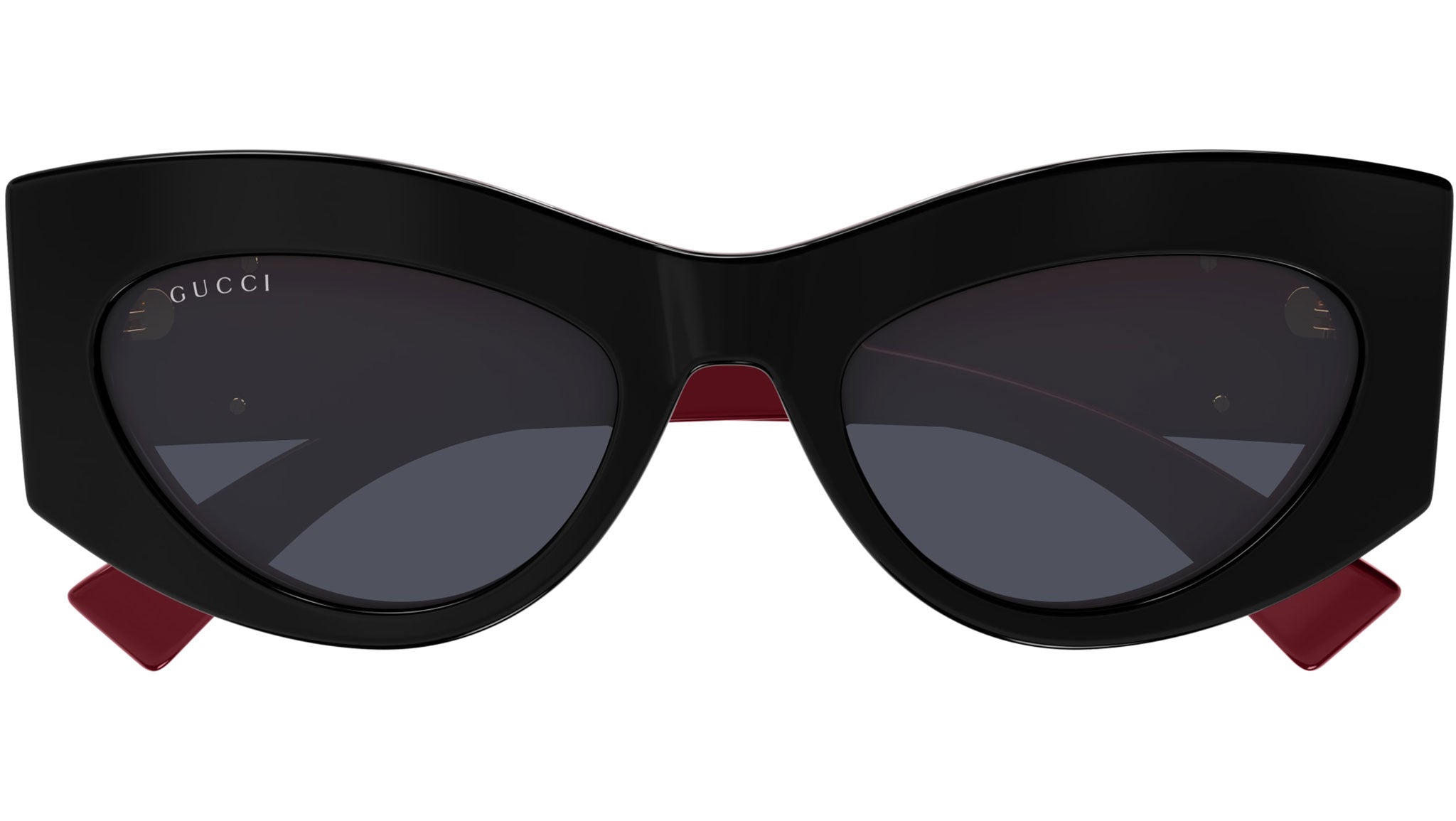Occhiali da sole GUCCI GG1843S Shiny bilayer black solid burgundy