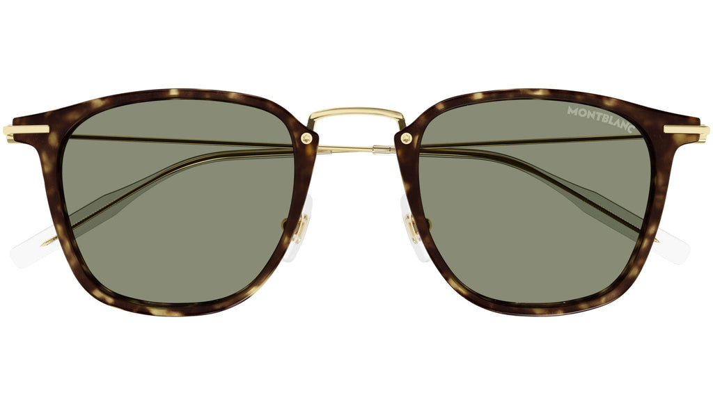 Occhiali da sole MONTBLANC MB0295S Shiny dark havana shiny light gold metal